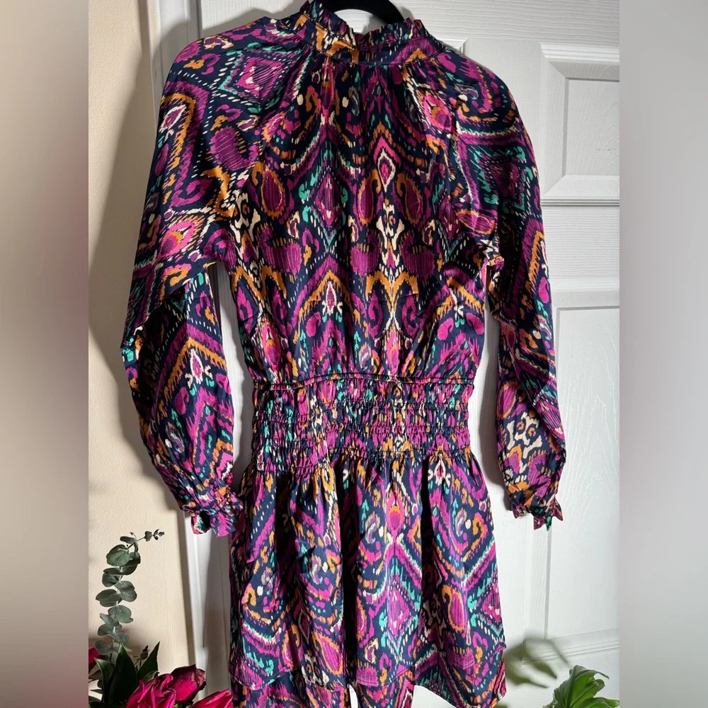 Multicolor Patterned Dress - Picture 3 of 11